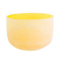 Yellow 10 inch Frosted Quartz Crystal Singing Bowl W789
