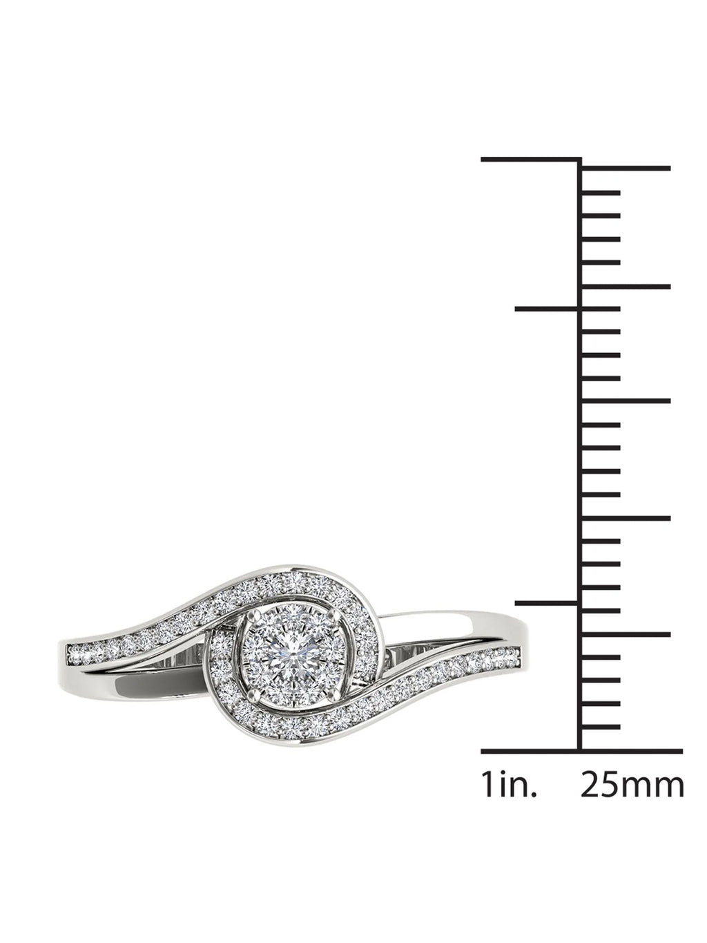 1/5ct Tw Diamond Cluster Engagement Ring Y11539