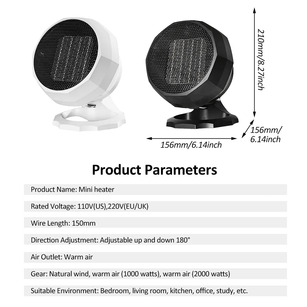 2000W Ceramic Desktop Heater N767