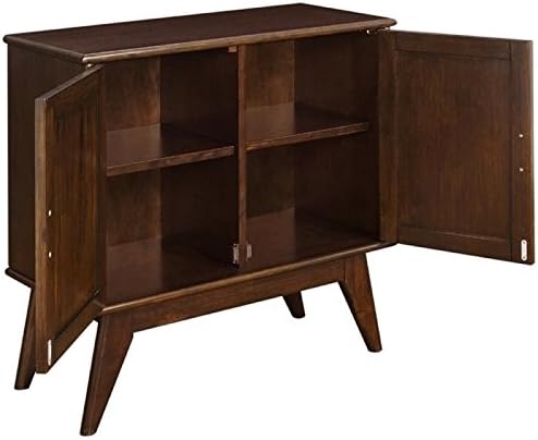 Solid Wood Storage Cabinet in Auburn Brown I5129