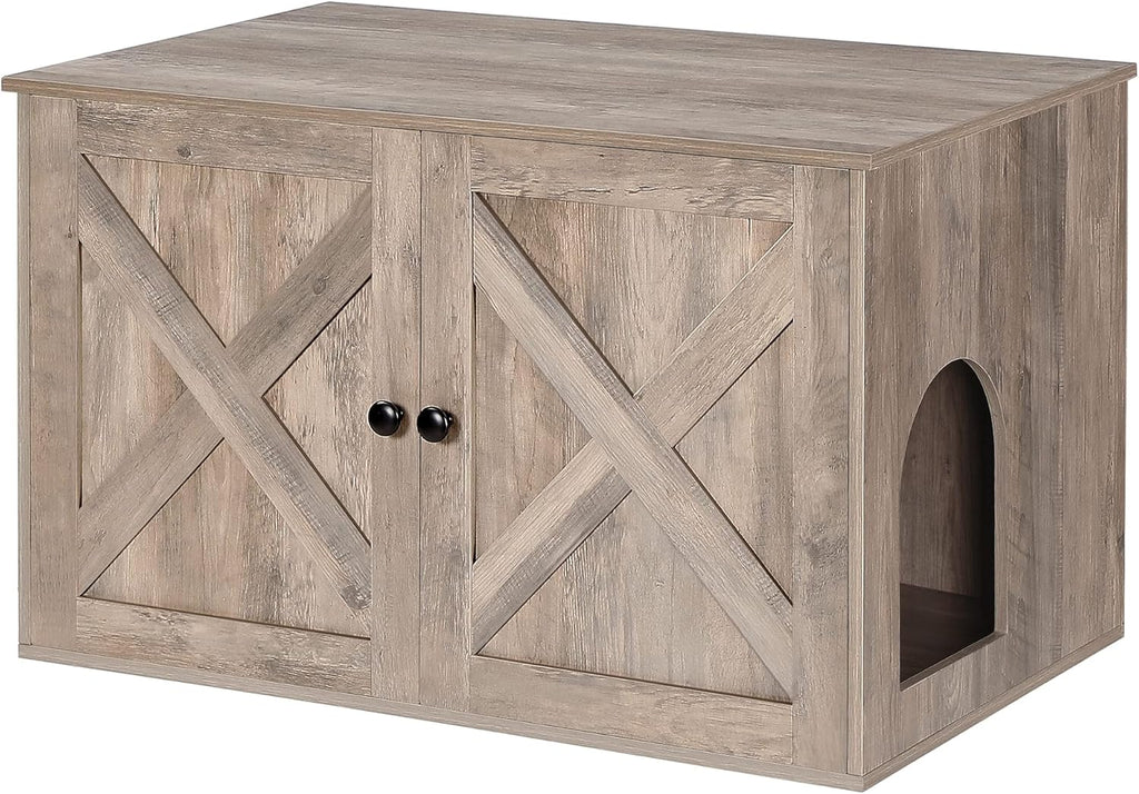 Rustic Brown Cat Litter Box Enclosure L5116