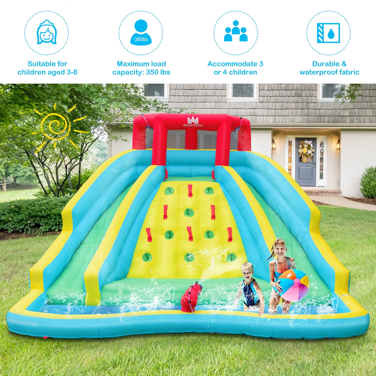 Inflatable Water Slide Park Splash Pool V624