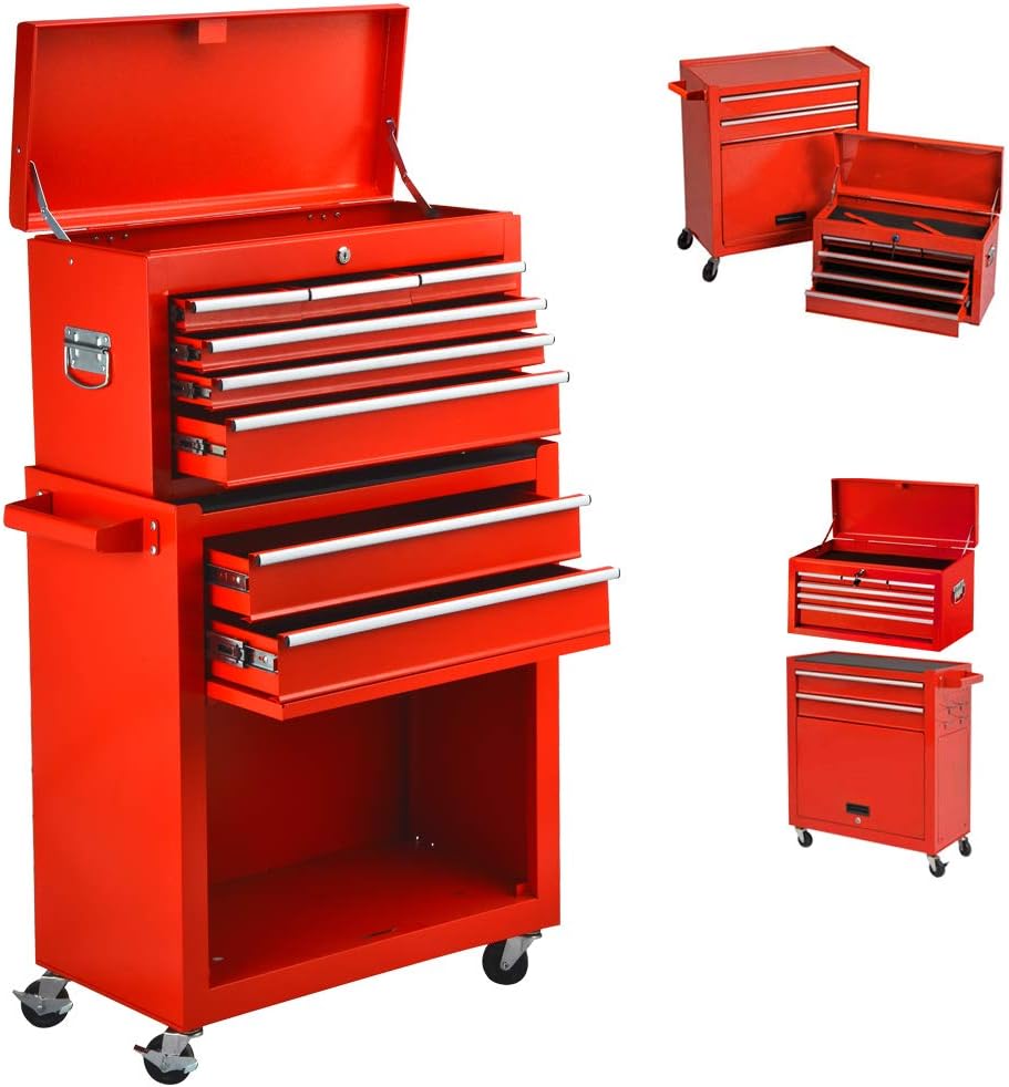 8 Drawer Rolling Tool Chest with Lock S501235