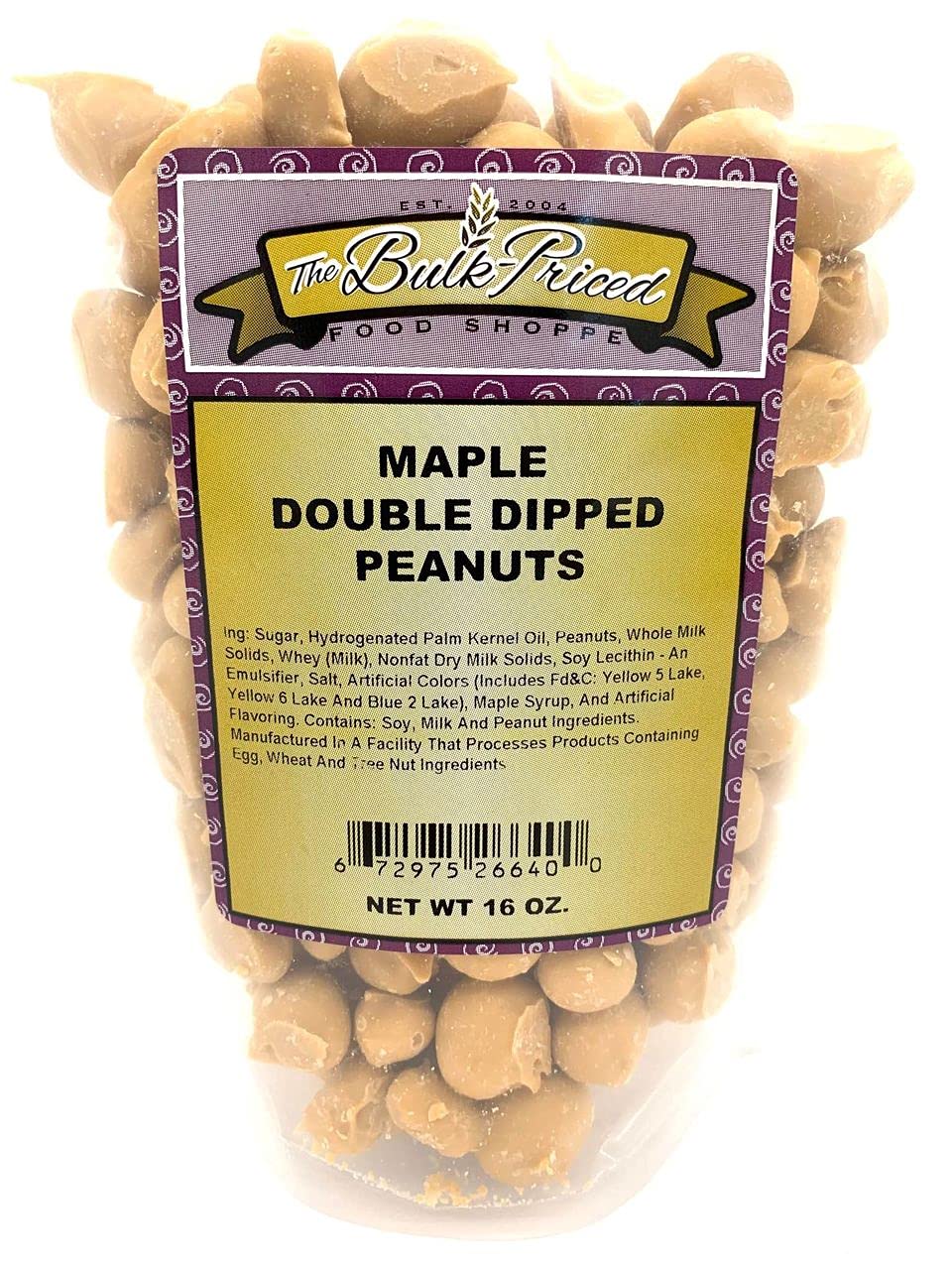 Maple Double Dipped Peanuts, 1 lb. Resealable Zip Lock Stand Up Bag J4287