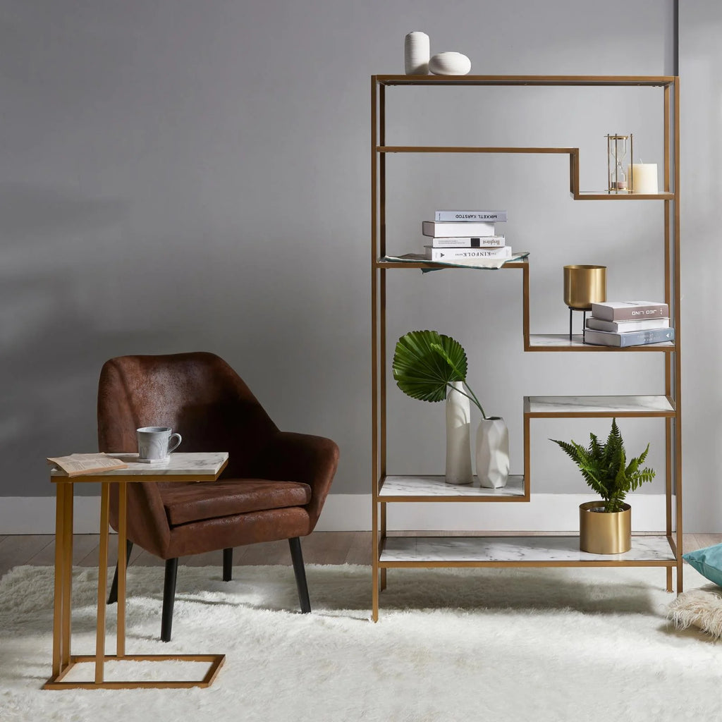 Marble-Look 5-Tier Display Shelf Z276