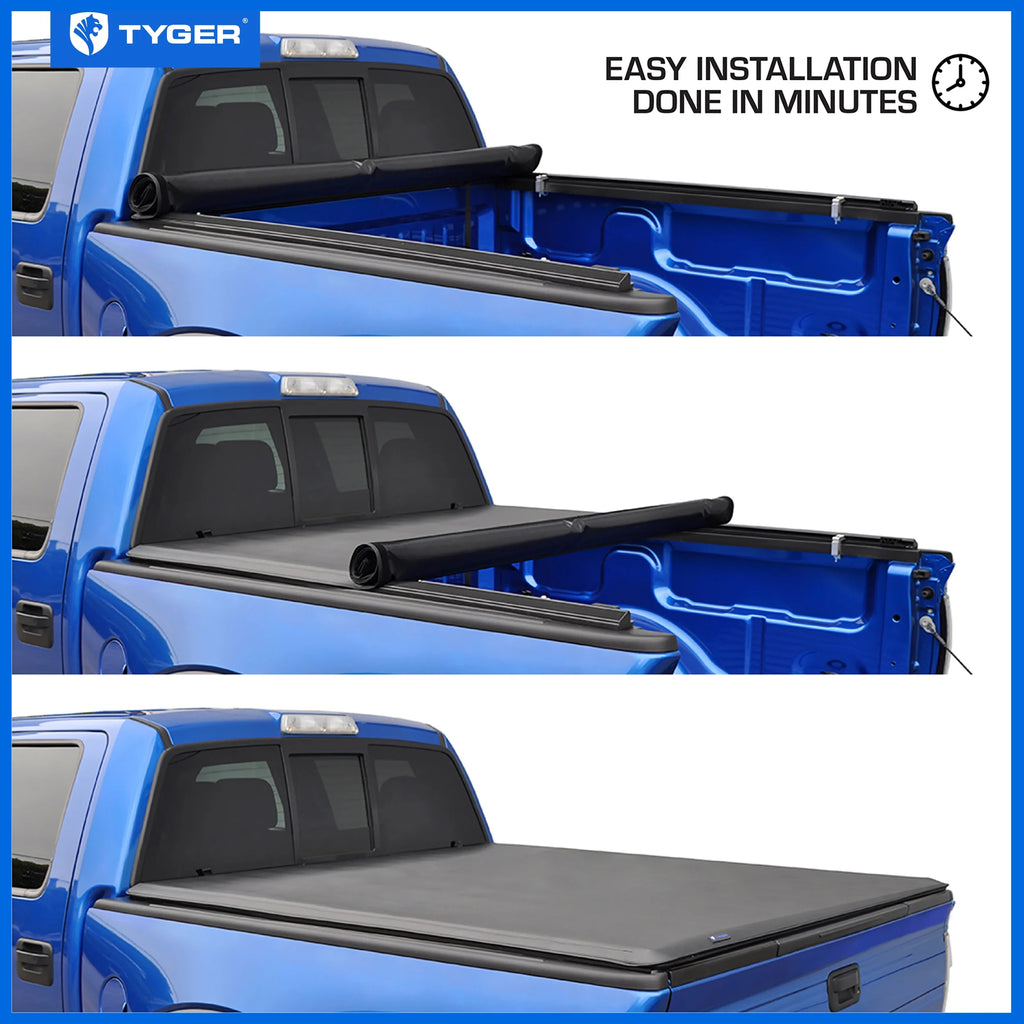 Soft Roll-up Truck Bed Tonneau Cover for 6'7" Bed A305