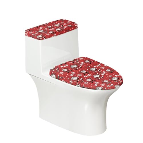 Santa Claus Toilet Lid Tank Cover 2 Pack Set N7741