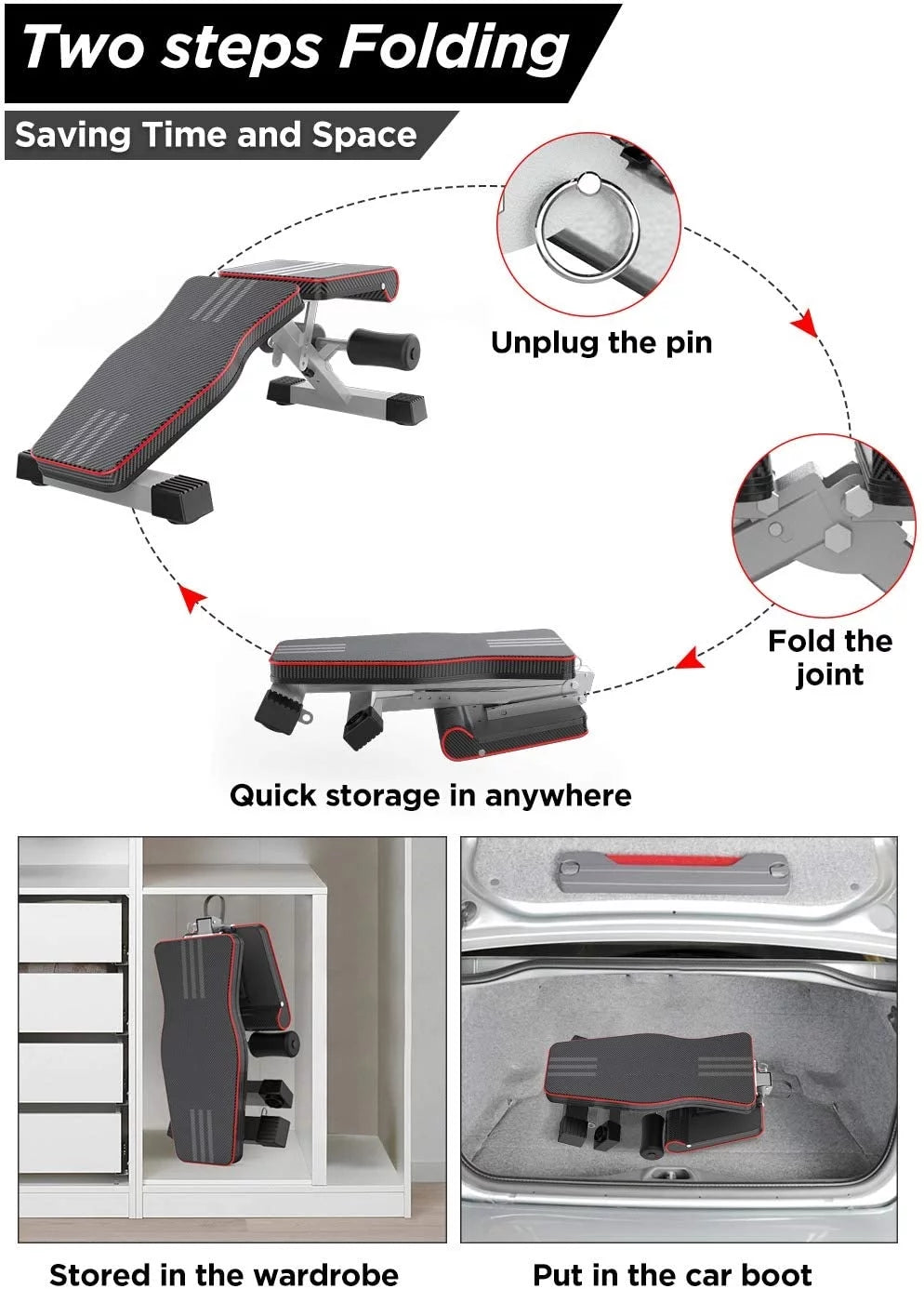 Adjustable Folding Weight Bench 330lbs Capacity X317