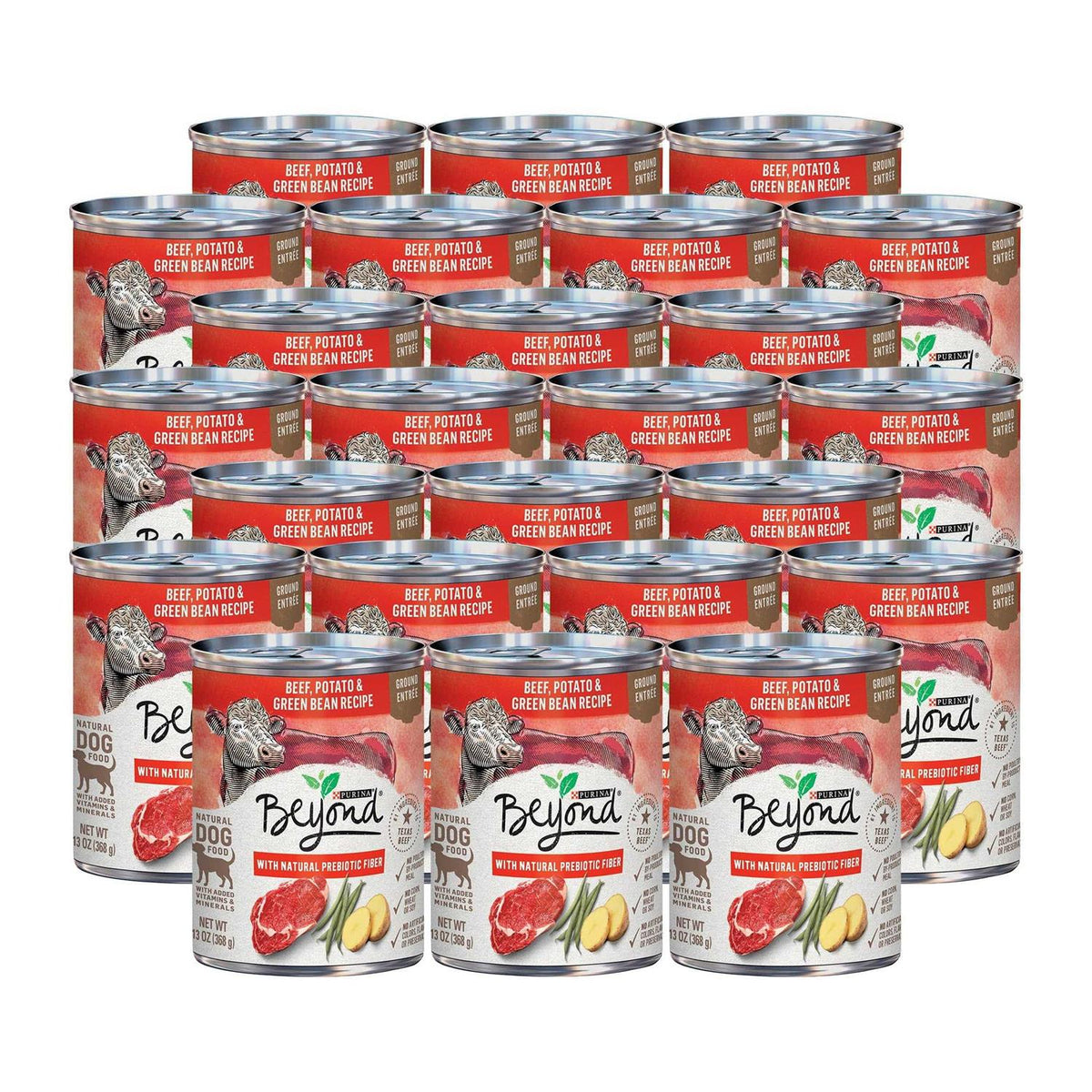 Grain Free Beef Potato & Green Bean Recipe Ground Entree Wet Dog Food 13 Ounce F4161
