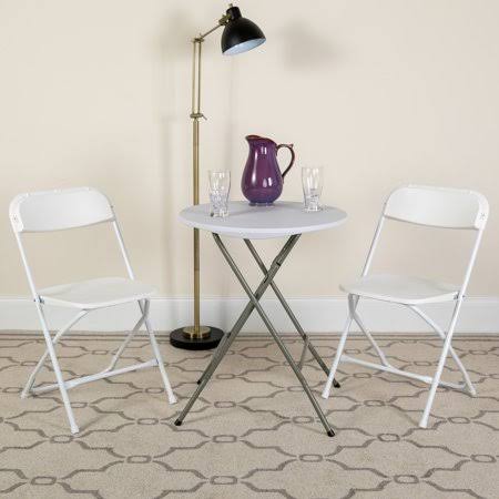 White Plastic 6 Pack Folding Chair W2548