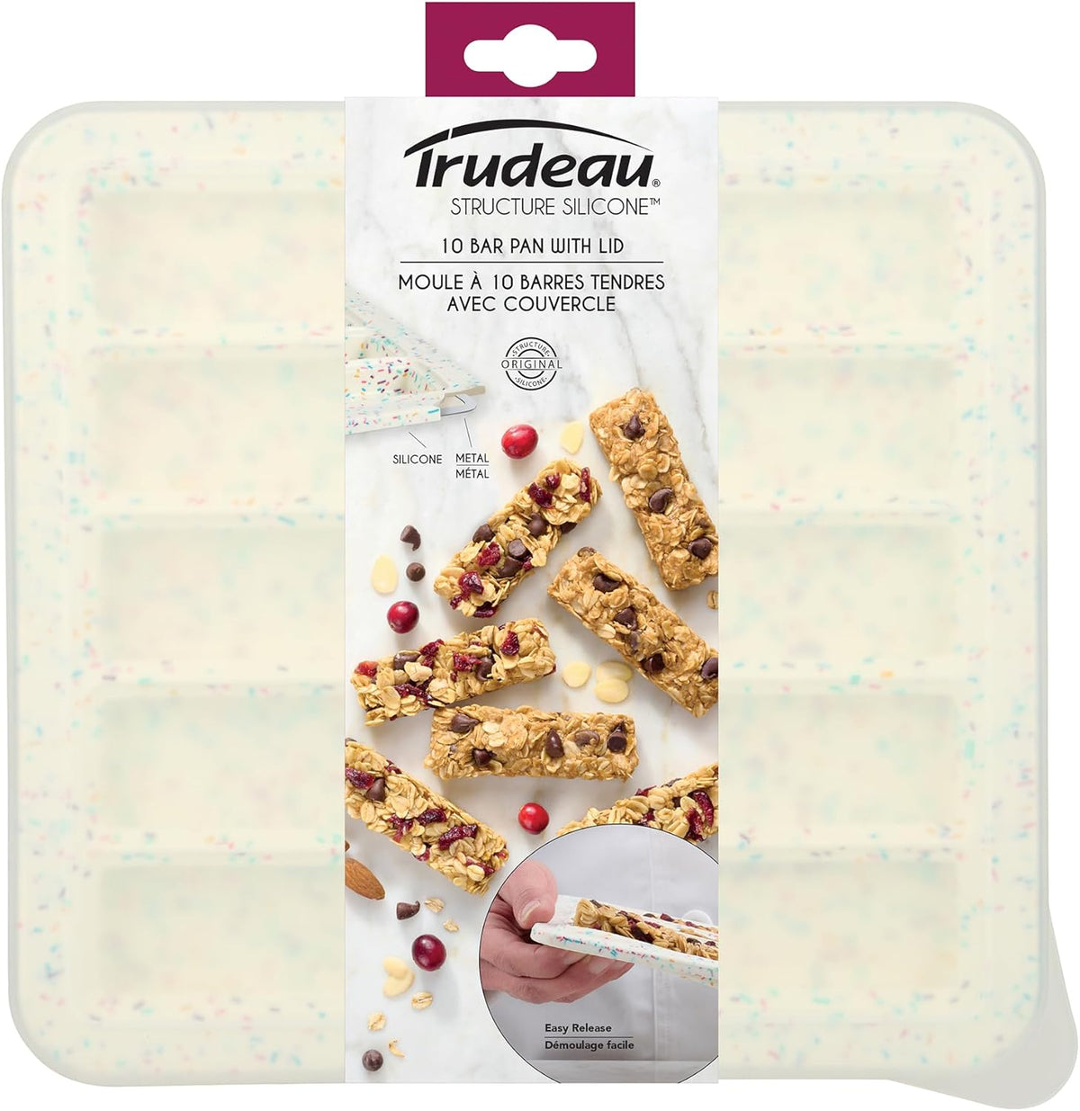 White Confetti Protein Bar Pan With Lid R91106