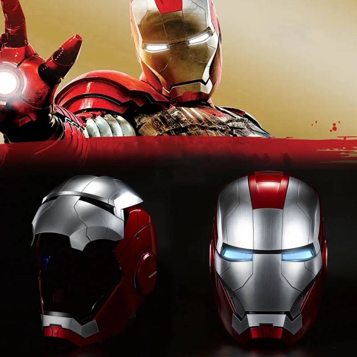 Iron Man Helmet Electronic Mask with Sounds & LED Eyes 1:1 Model D9058