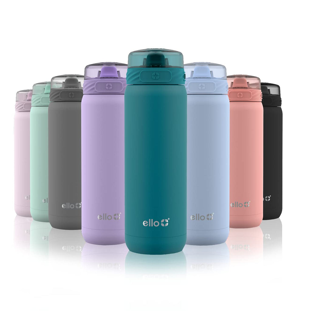 22oz Stainless Steel Water Bottle with Straw and Carry Handle Q93346