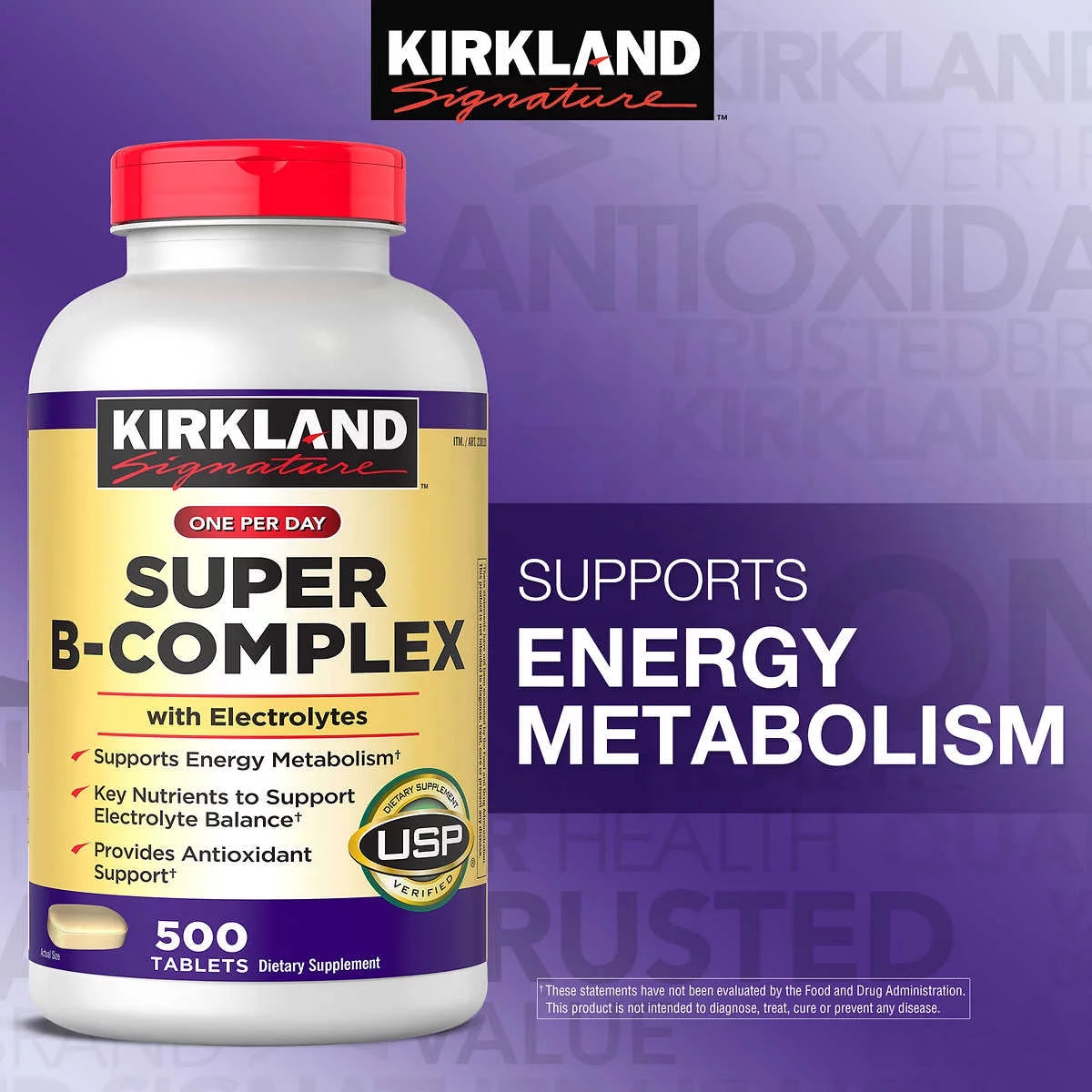 500 Tablets B-Complex with Electrolytes T2599
