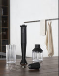 Black Hand Blender with Measuring Jug, Whisk and Chopper X44243