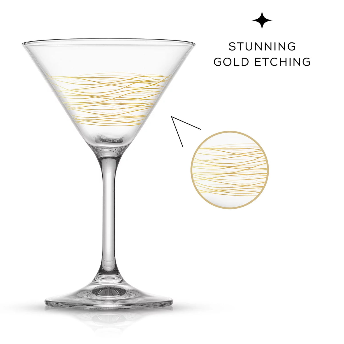 Crystal Stemmed Martini Glasses Set of 2 H356650