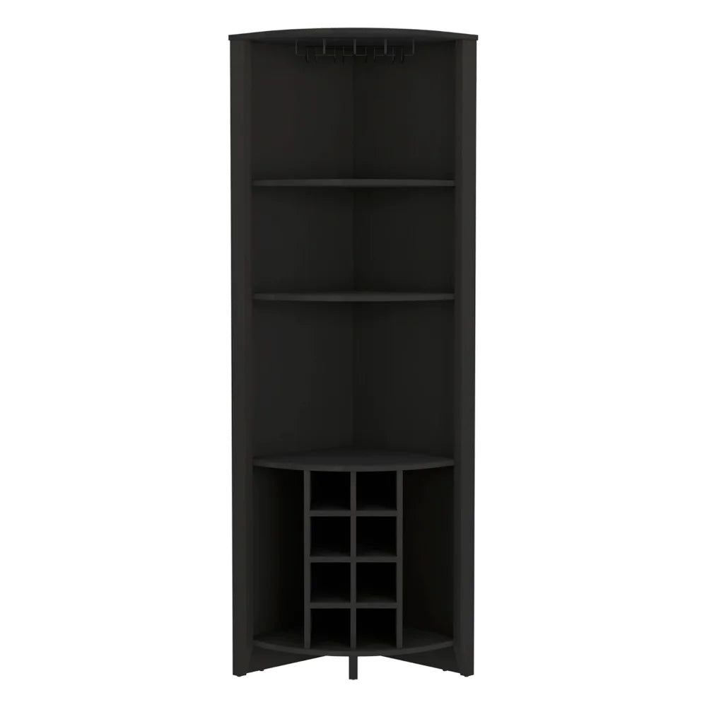 Dark Brown Corner Bar Cabinet L67462