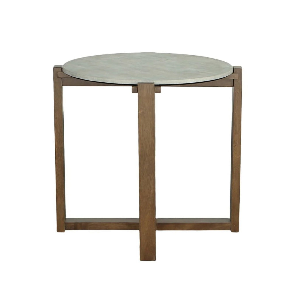 Round Wood End Table Q84332