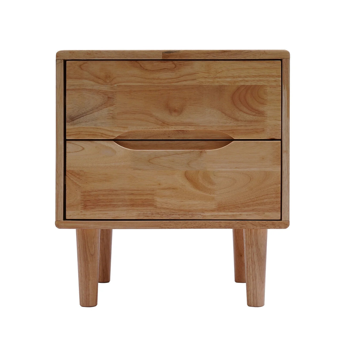 Mid Century Wood Nightstand with 2 Drawers R1275