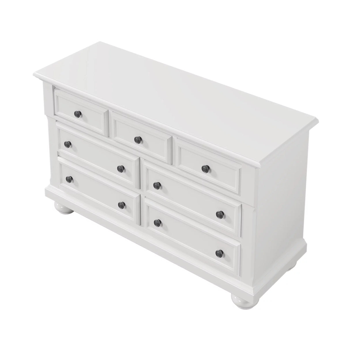 White Solid Wood Seven-Drawer Dresser C355095