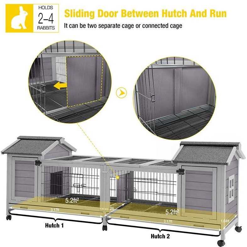 Wooden Large Rabbit House B976