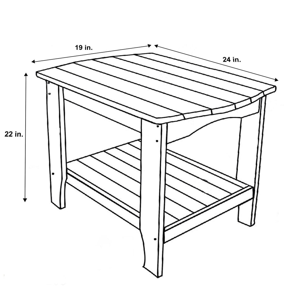 Lime Green Cedar Wood End Table H9589