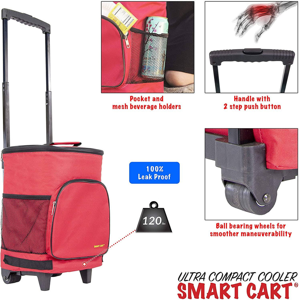 Red Ultra Compact Cooler Cart L3395