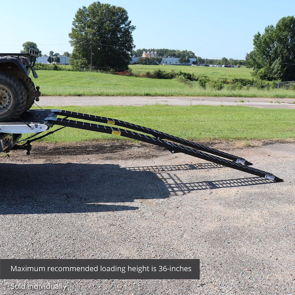 Folding Arch Ramps, Aluminum Frame, 600 LB Capacity, Safety Straps T33877