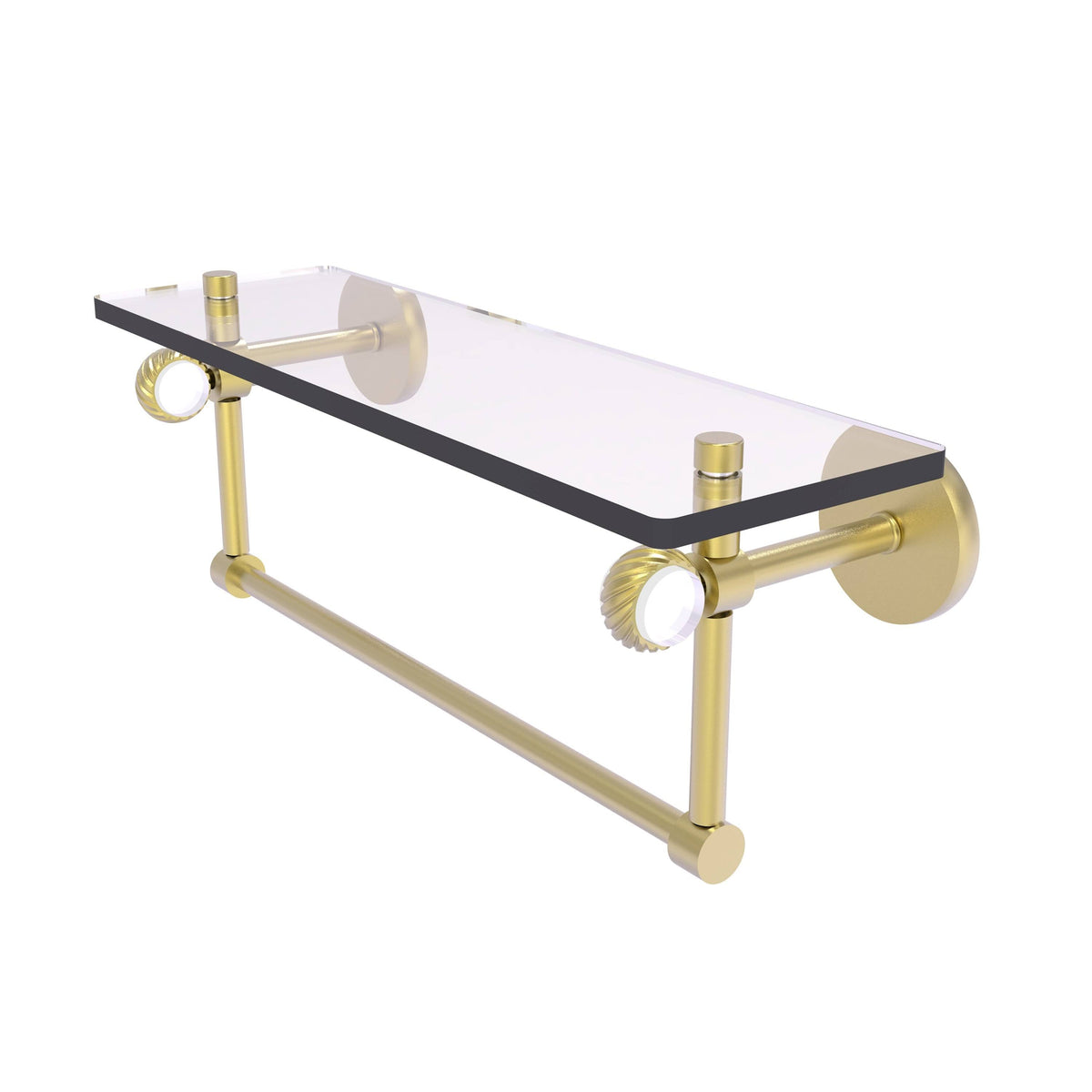 Antique Bronze Glass Shelf with Towel Bar B47847
