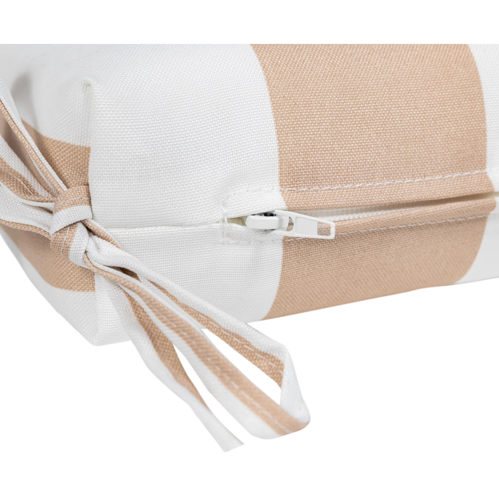 Champagne Stripe Outdoor Seat Cushion, Set of 2 C420379
