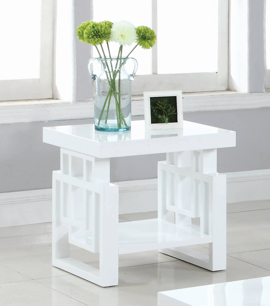 Glossy White Sofa Table G800