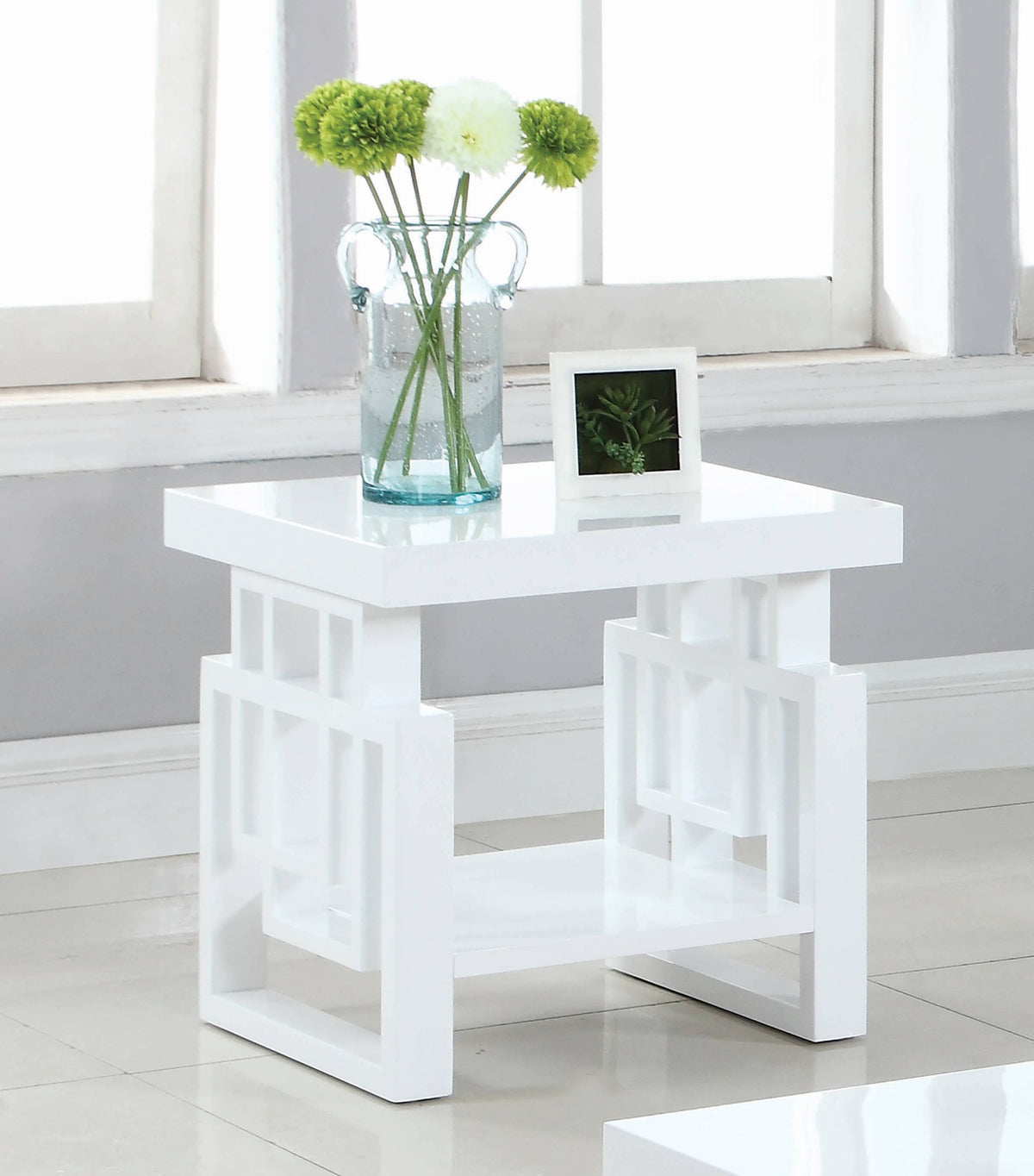 Glossy White Sofa Table G800