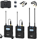 UHF Wireless Lavalier Microphone with Real-time Storage, Dual-Channel Q20192