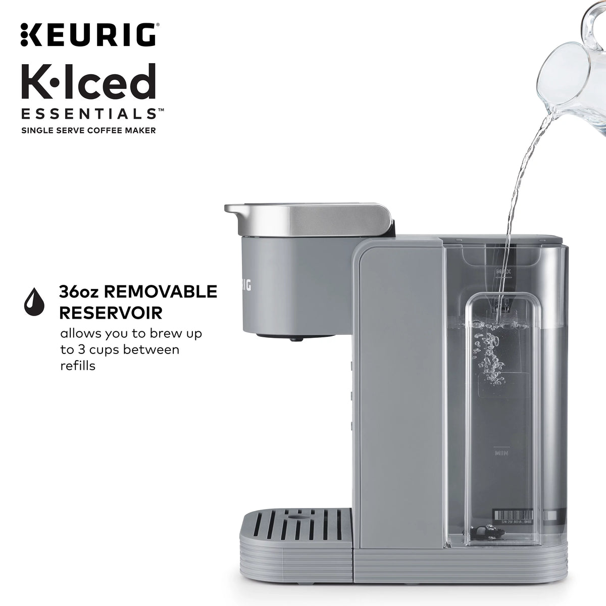 Gray Iced and Hot Single-Serve K-Cup Pod Coffee Maker G48657
