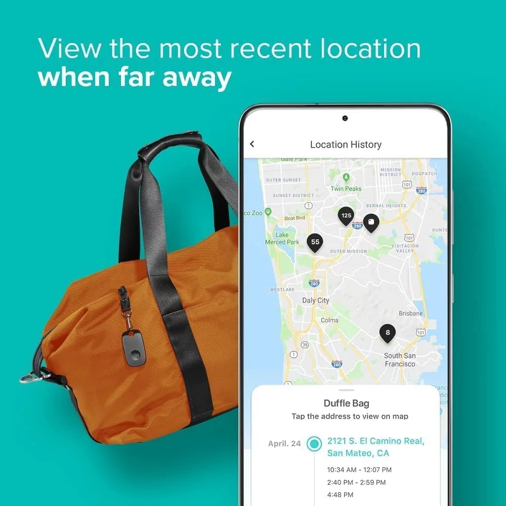 White & Black Bluetooth Tracker and Item Locator P5836