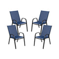 Navy Outdoor Stack Chair 4 Pack Q57769