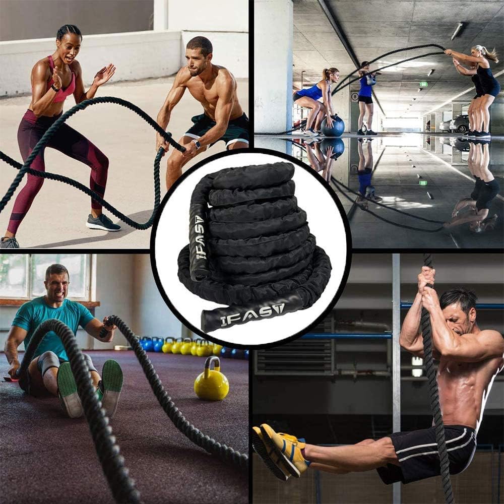 30ft Heavy Dacron Exercise Battle Rope Pack of 2 H532262