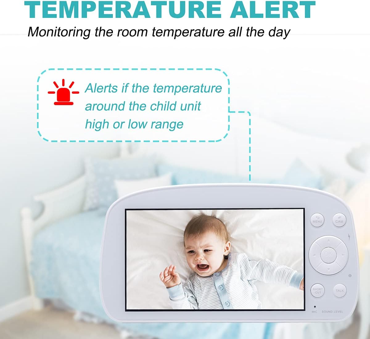 720P HD Video Baby Monitor with Camera and Audio and 5.5 Display C82172