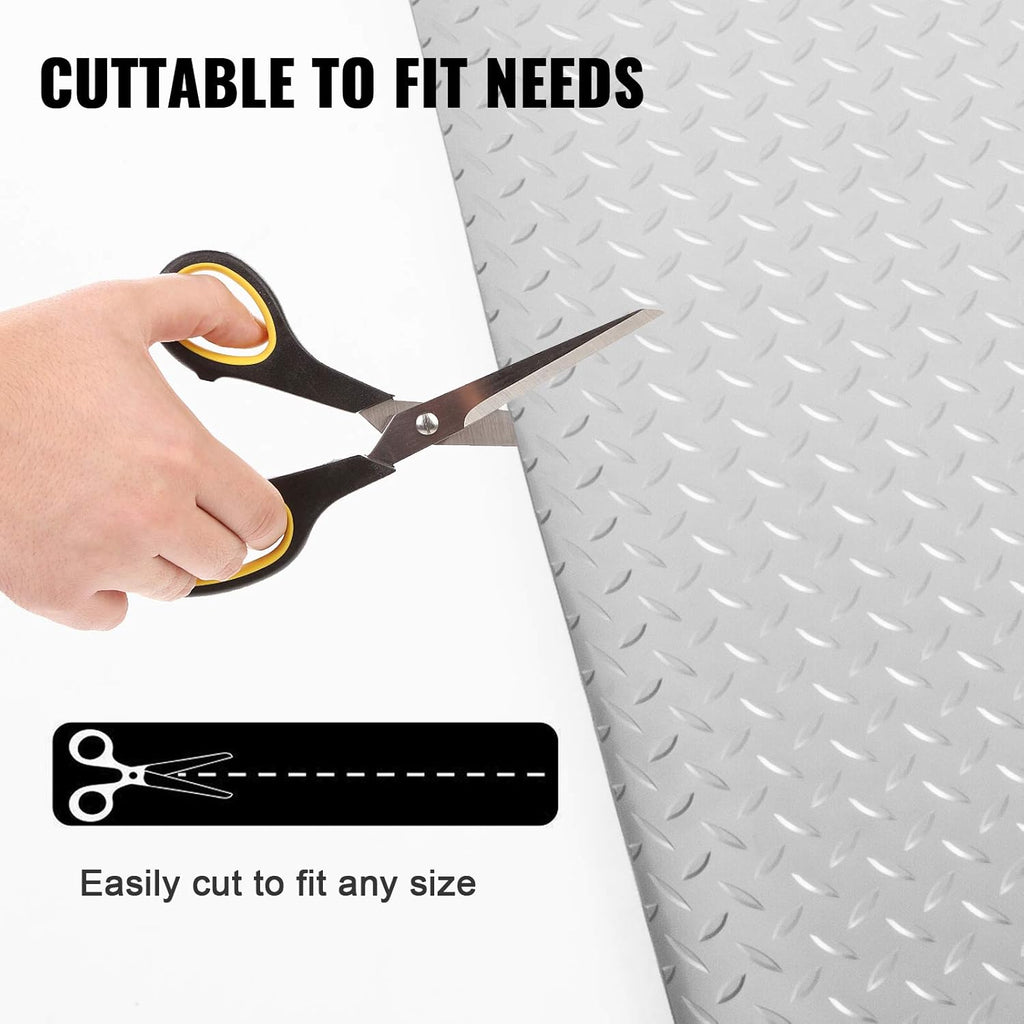 4.9x19ft Anti-Slide Diamond Texture Vinyl Garage Floor Mat G76086