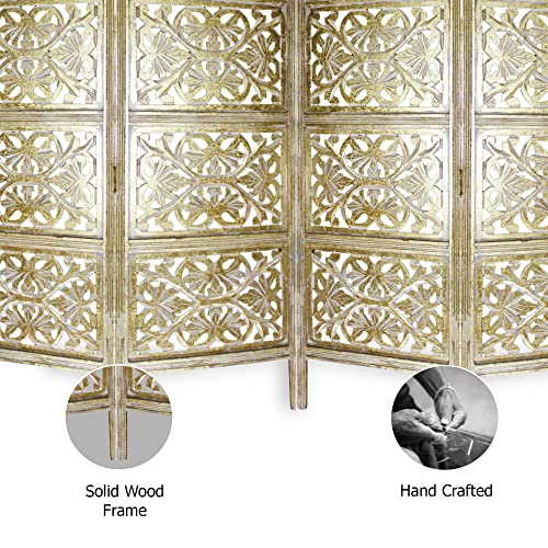 4 Panel Wooden Room Divider Screen D504