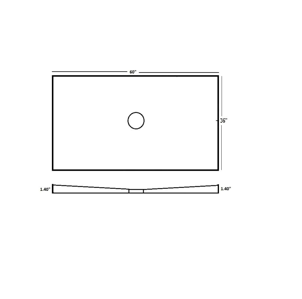 Bright Chrome ABS Plastic Shower Base with Center Drain O1704