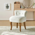 Ivory Velvet Vanity Stool J8902