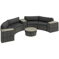 Gray 8pc Patio Furniture Set with Sofa and Chair M739761