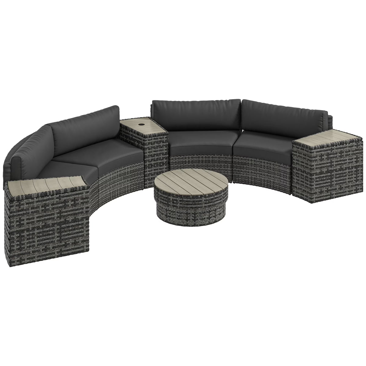 Gray 8pc Patio Furniture Set with Sofa and Chair M739761