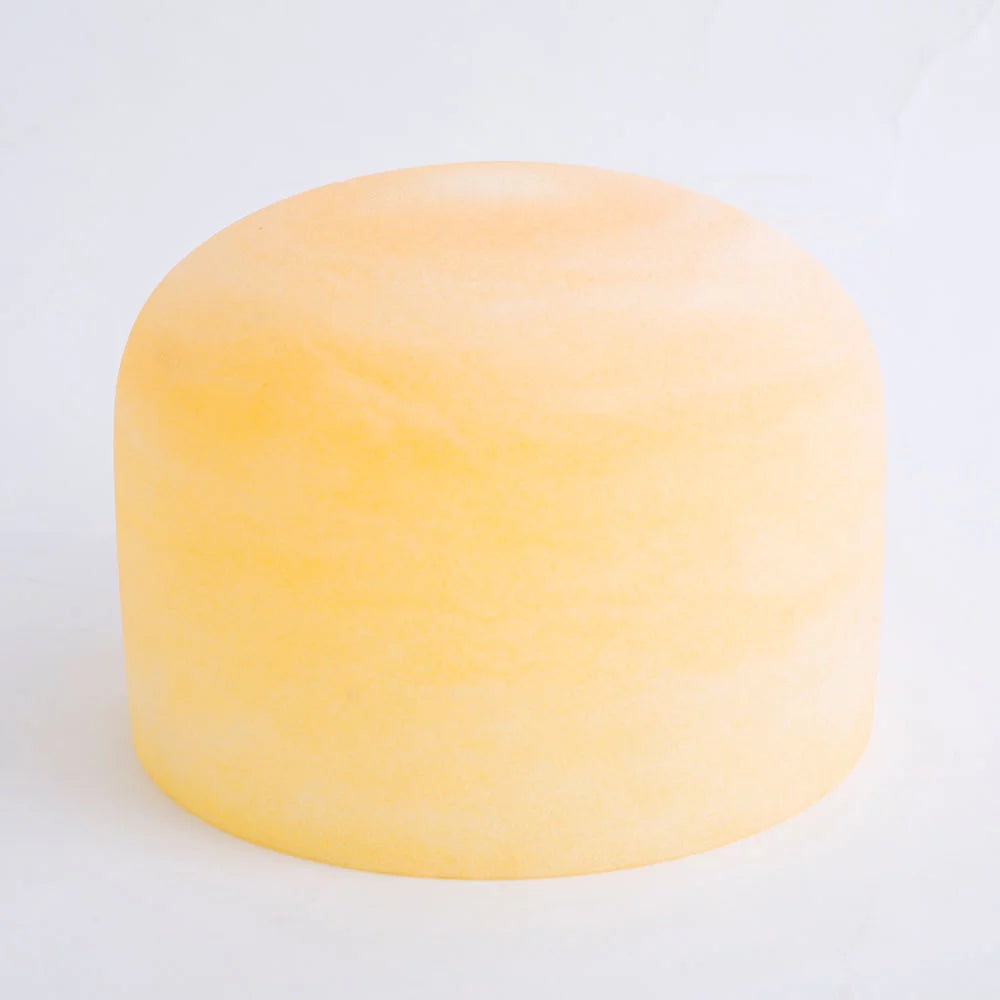 Yellow 10 inch Frosted Quartz Crystal Singing Bowl W789
