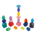 Kids Wooden Colored Balancing Stone Stacking Building Block Toy J4329