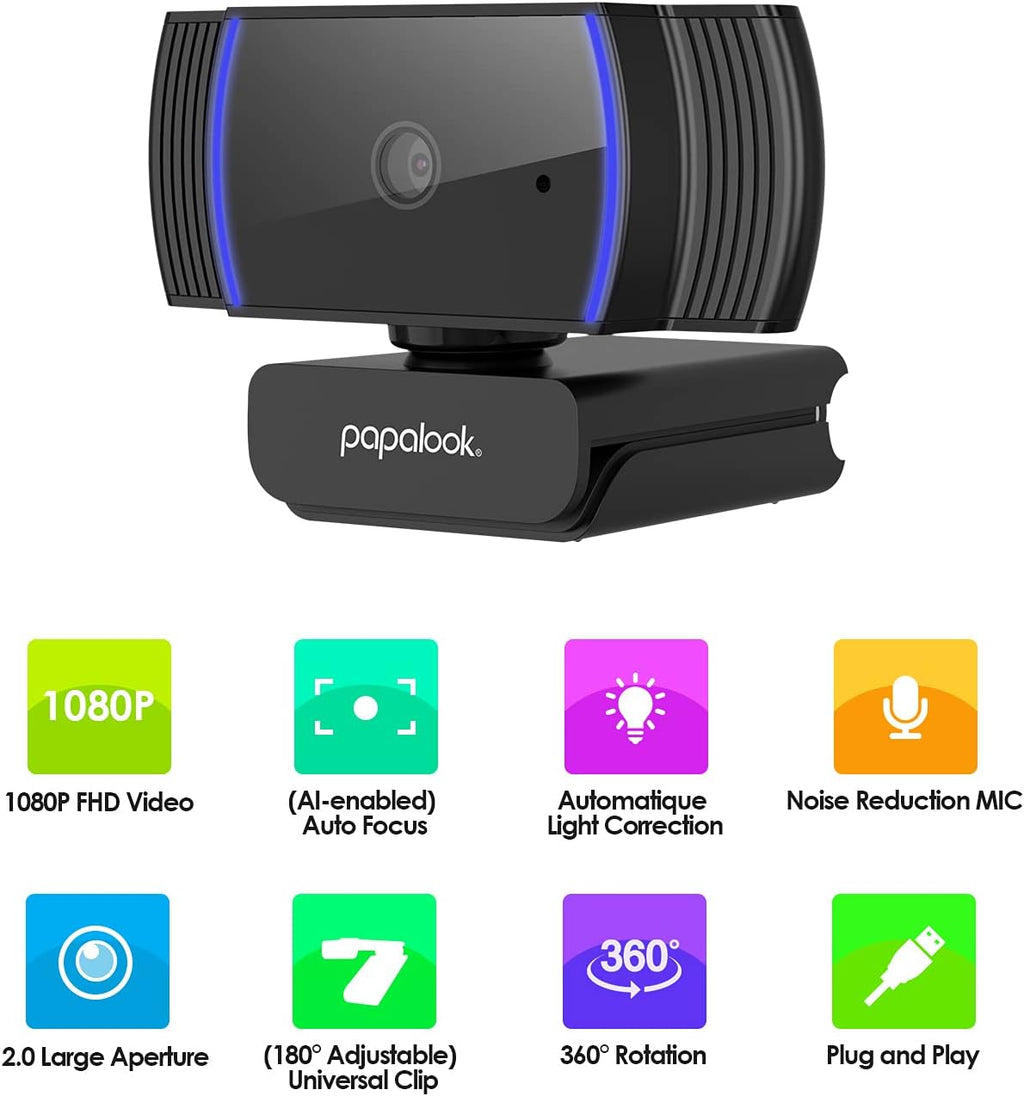 1080P Full HD Autofocus Webcam with Microphone L305558