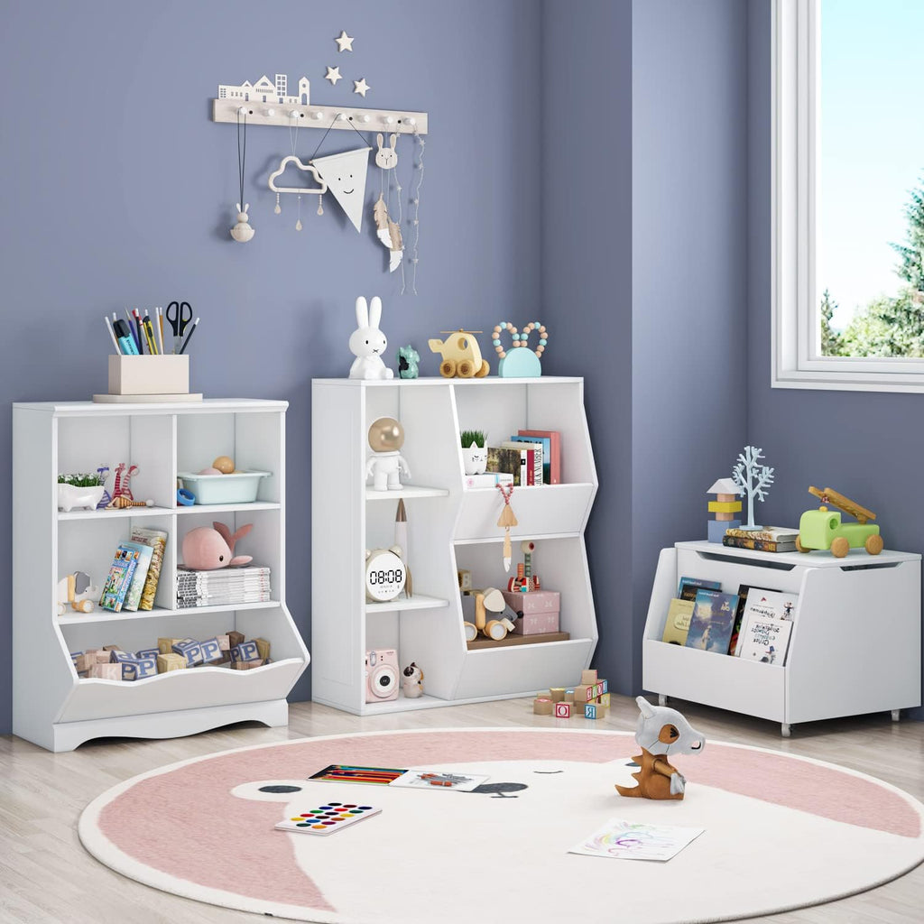 White 5 Cubby Toy Storage Organizer X683923