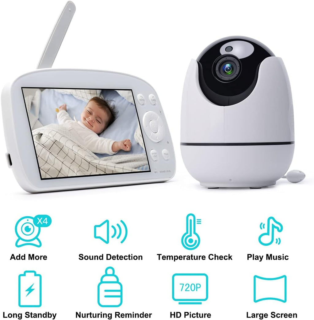 720P HD Video Baby Monitor with Camera and Audio and 5.5 Display C82172