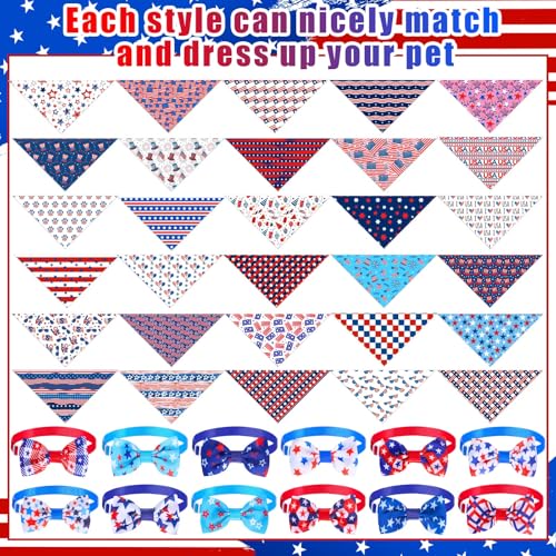 Adjustable Plaid Striped Dog Bandanas W813457